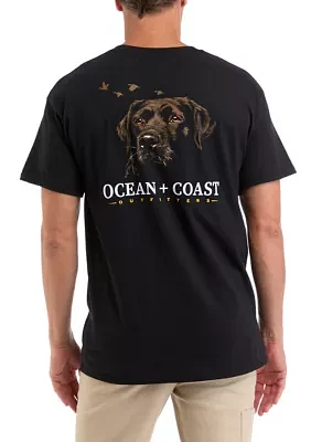 Short Sleeve Dog Graphic T-Shirt