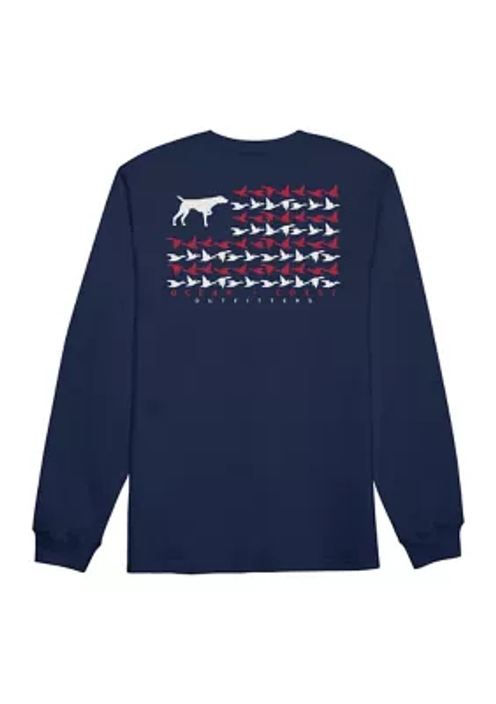 Hunting Flag Long Sleeve Graphic T-Shirt