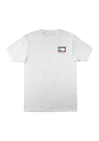 Short Sleeve Americana Fish Flag Graphic T-Shirt