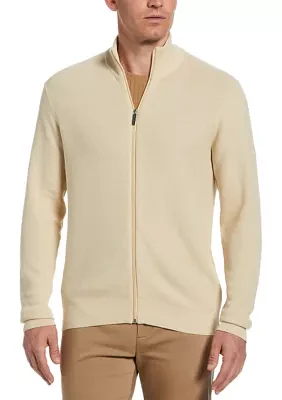 Men's Long Sleeve Full Zip Sweater