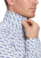 Men's Long Sleeve Printed Button Up Shirt