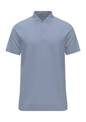 Men's Short Sleeve Mesh Stripe Polo Shirt