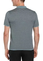 Men's Short Sleeve Geometric Polo Shirt