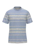 Men's Short Sleeve Space Dye Stripe Shirt