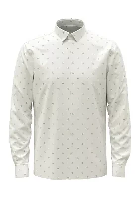 Men's Long Sleeve Geometric Shirt