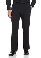 Men's Micro Check Straight Leg Dress Pants