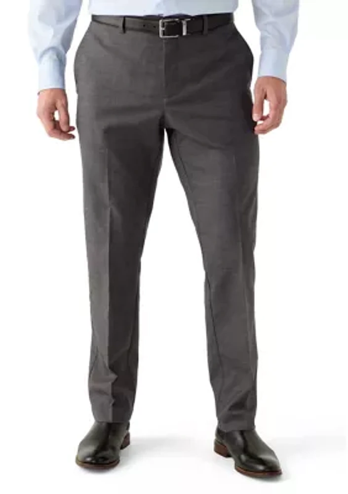 Men's Slim Sharkskin Dress Pants