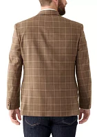 Single Breasted Tonal Plaid Blazer