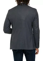 Single Breasted 2 Button-Front Jacket With Flap Pockets and Notch Lapel