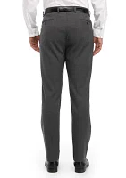 Small Check Flat Front Pants