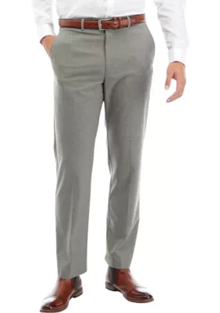 Gray Checkered Slim Pants