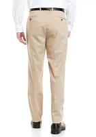 Flat Front Tan Dress Pants