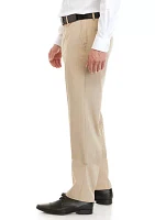 Flat Front Tan Dress Pants