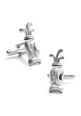 Plated Golf Bag Cufflinks