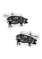 Pork Butcher Cuts Cufflinks