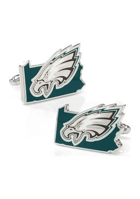 Philadelphia Eagles State Shaped Cufflinks