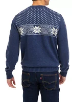 Snowflake Fairisle Crew Neck Sweater