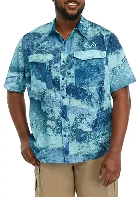 Big & Tall Short Sleeve Charter Fishing Shirt