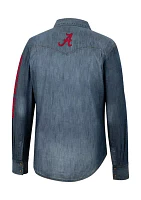 NCAA Alabama Crimson Tide Wrangler Denim Western Snap Shirt