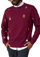 X-Mas Icons Burgundy Sweater