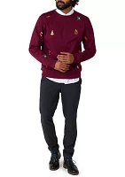 X-Mas Icons Burgundy Sweater