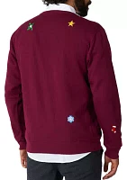 X-Mas Icons Burgundy Sweater