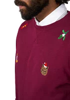 X-Mas Icons Burgundy Sweater