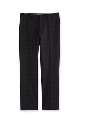 Gray Plaid Stretch Suit Separate Pants