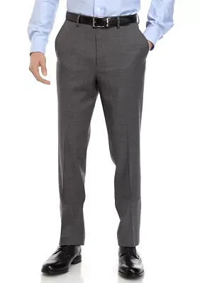 Big & Tall Gray Sharkskin Stretch Pants