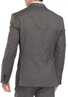 Gray Sharkskin Stretch Suit Separate Coat