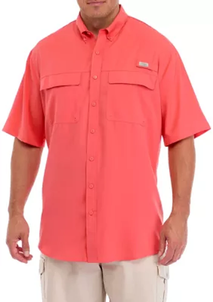 Big & Tall Short Sleeve Solid Fishing Shirt