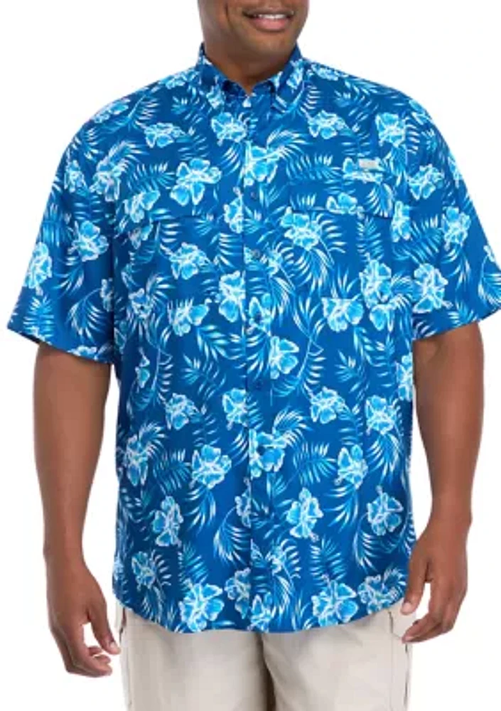 Big & Tall Short Sleeve Printed Fishing Shirt