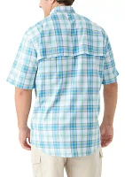 Big & Tall Short Sleeve Yarn Dyed Fishing Shirt