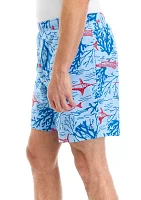 7" Printed Swim Trunks