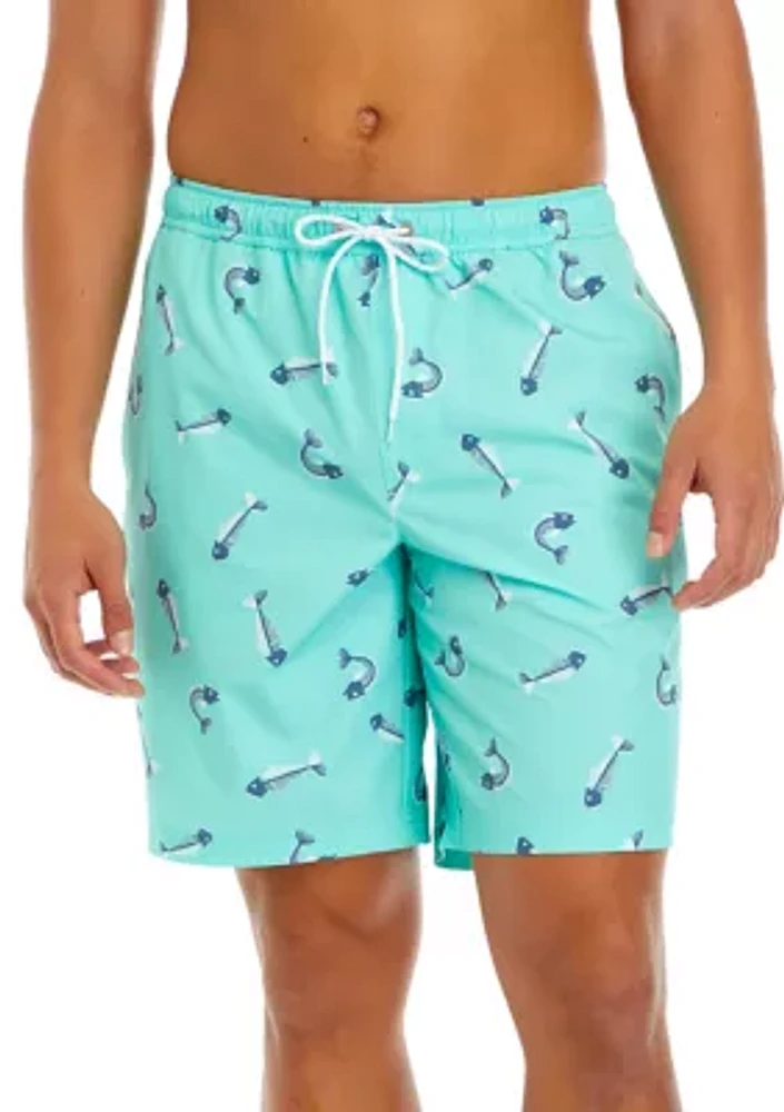 Printed Swim Trunks