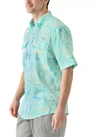 Short Sleeve Printed Fishing Shirt