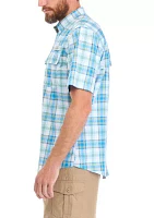 Short Sleeve Yarn Dyed Fishing Shirt