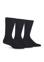 Rib Crew Dress Socks 3-Pack