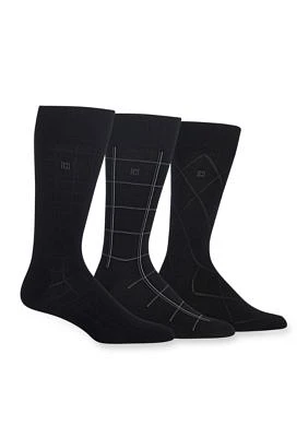 Windowpane Dress Socks 3-Pack