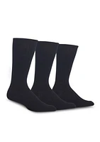 Casual Ribbed Crew Socks - 3 Pack