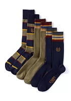 Color Block Stripe Cuff Socks - 3 Pack