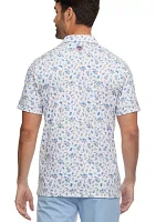 Beach Print Polo Shirt