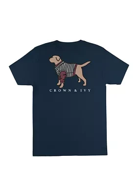 Plaid Dog Graphic T-Shirt