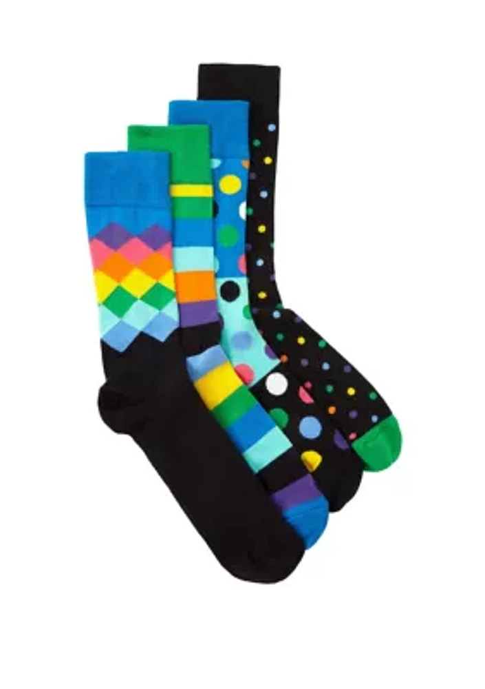 Amazon Stripe Socks Set - 4 Pack