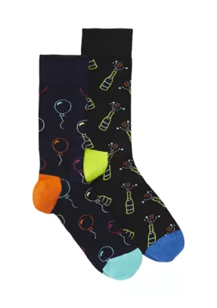 You Did It Printed Socks - 2 Pack