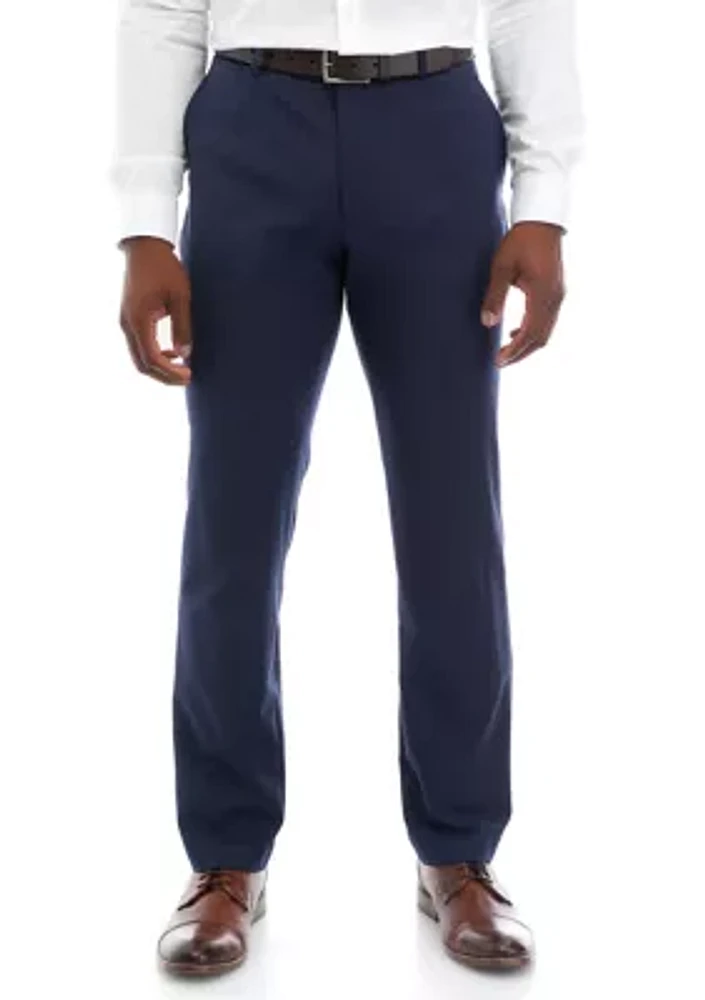 Blue Sharkskin Suit Pants