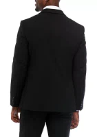 Black Solid Suit Jacket