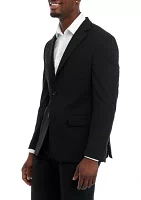 Black Solid Suit Jacket