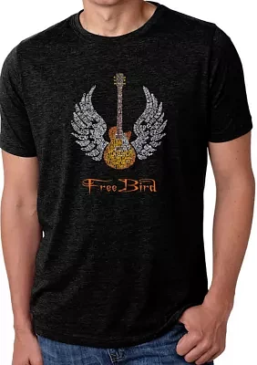 Premium Blend Word Art Graphic T-Shirt - Lyrics To Freebird