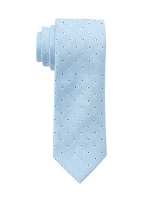 White Outlined Pines Tie